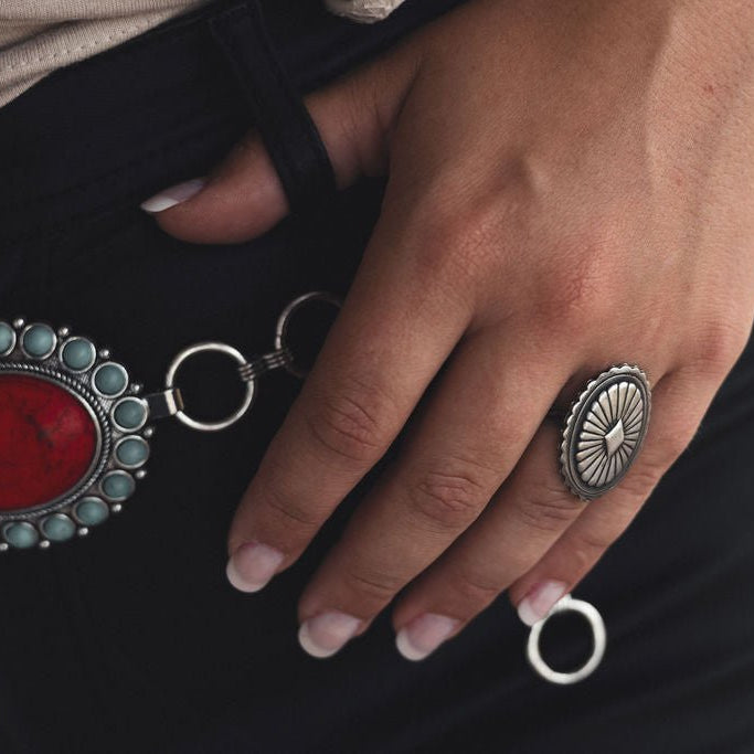 Western Belts - Cowhide and Conchos