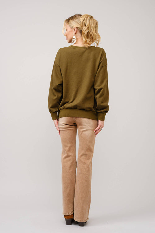 Bull Rider Embroidered Sweatshirt - large remaining