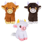 5" Plush Highland Cow - Cowhide and Conchos