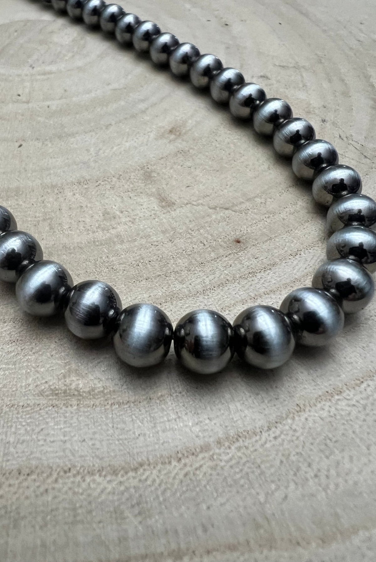 8mm Fashion Pearl Choker Necklace & Earring Set - 14 inch + 2 - Cowhide and Conchos