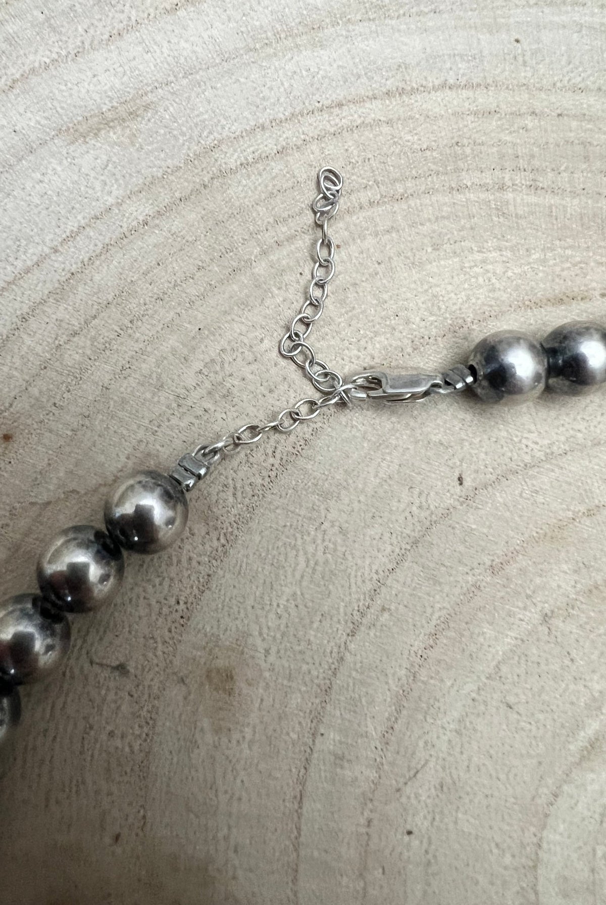 8mm Sterling Pearl, Saucer and pink conch - 19 inch - Cowhide and Conchos