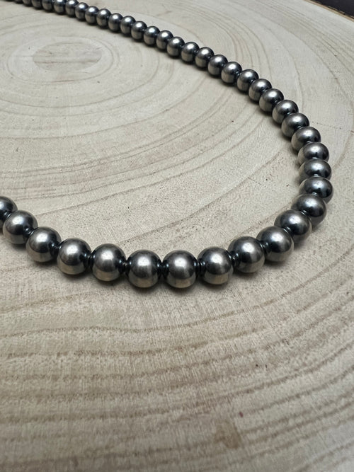 6mm Sterling Pearl Necklace - 22 inch