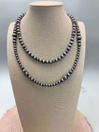 Western Faux Sterling Pearl Necklace - 18 and 22 inch set