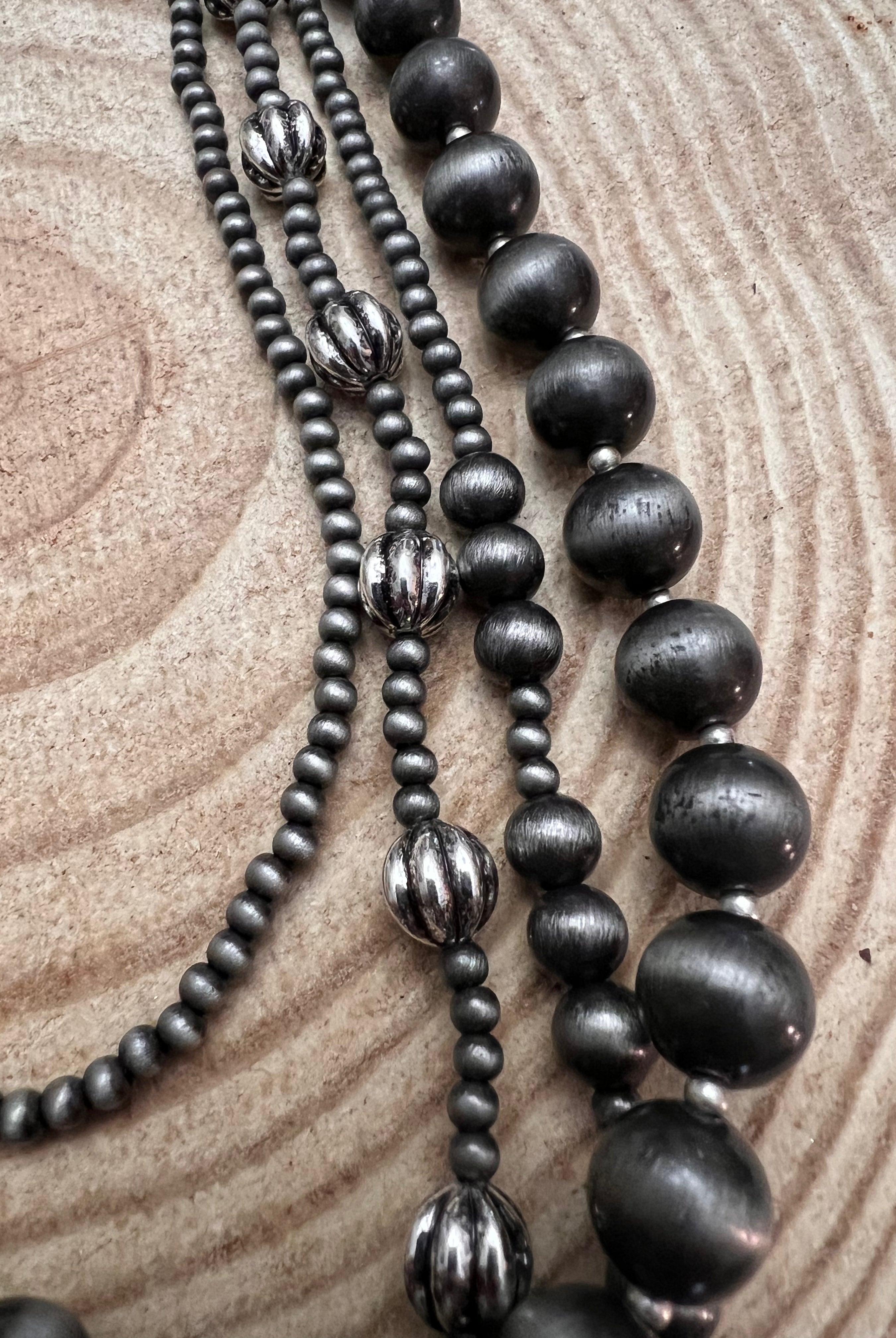 Western Faux Sterling Pearl Necklace Set - 16, 18, 20 and 22 inch set