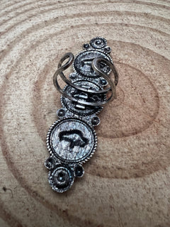 Western Faux Buffalo Coin Cuff Ring