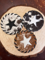 Star Cowhide Coasters