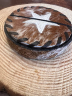 Hair on Hide Coaster Holder - Holds 4 Coasters