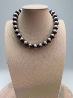 14mm Sterling Silver Pearls Necklace - 16 inch