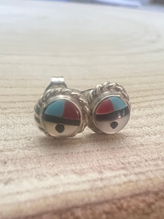 Devoria Bowakay Zuni Inlay Stud Earrings