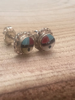 Devoria Bowakay Zuni Inlay Stud Earrings