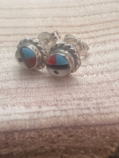Devoria Bowakay Zuni Inlay Stud Earrings