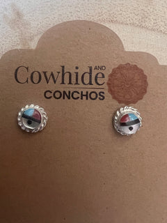 Devoria Bowakay Zuni Inlay Stud Earrings