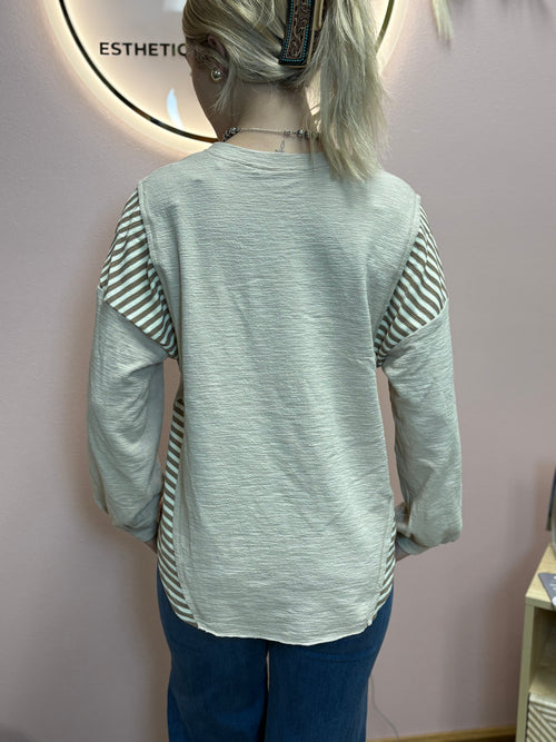 Wild West Cowgirls Graphic Knit Top - Taupe or Olive