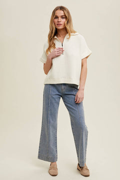 Agave Half - Zip Sweater - large remaining - Cowhide and Conchos