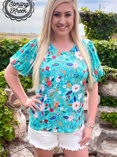 Beautiful in Bloom Top - XS remaining - Cowhide and Conchos