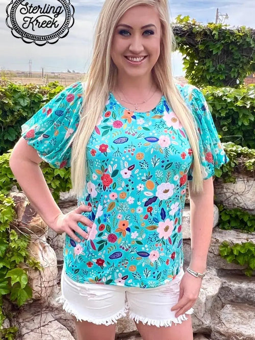 Beautiful in Bloom Top - XS remaining - Cowhide and Conchos