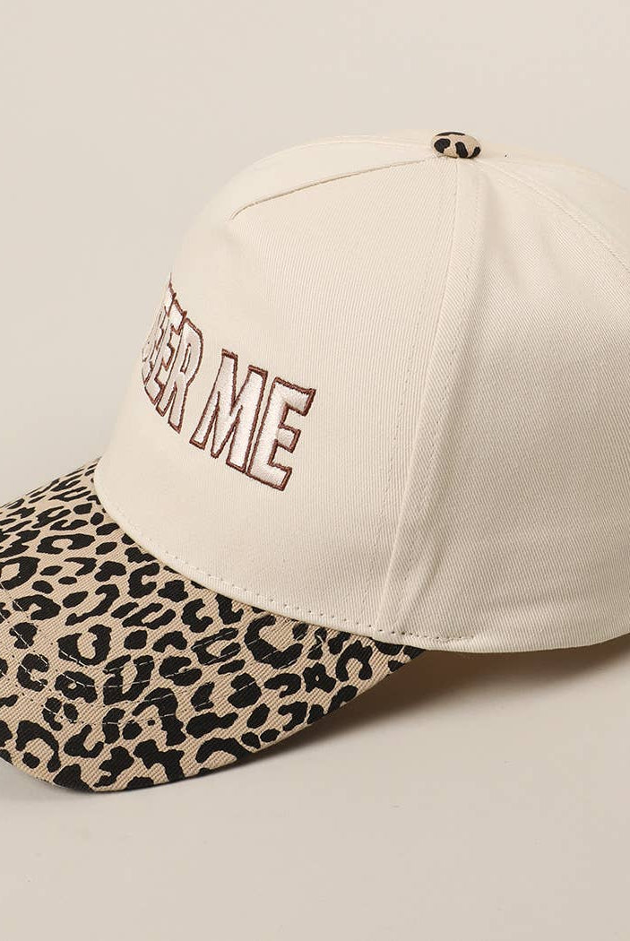 BEER ME Embroidered Trucker Hat - Leopard or Camo - Cowhide and Conchos