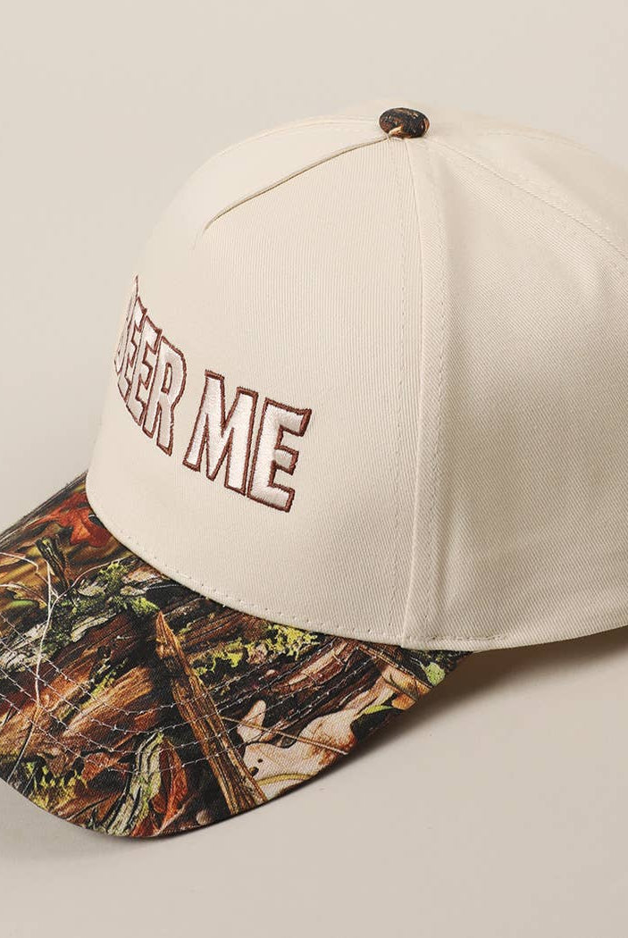 BEER ME Embroidered Trucker Hat - Leopard or Camo - Cowhide and Conchos