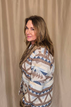 Belle of the West Fur Trimmed Coat - Cowhide and Conchos