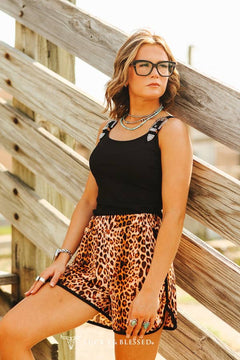 Black Buckle Strap Western Tank Top - Cowhide and Conchos