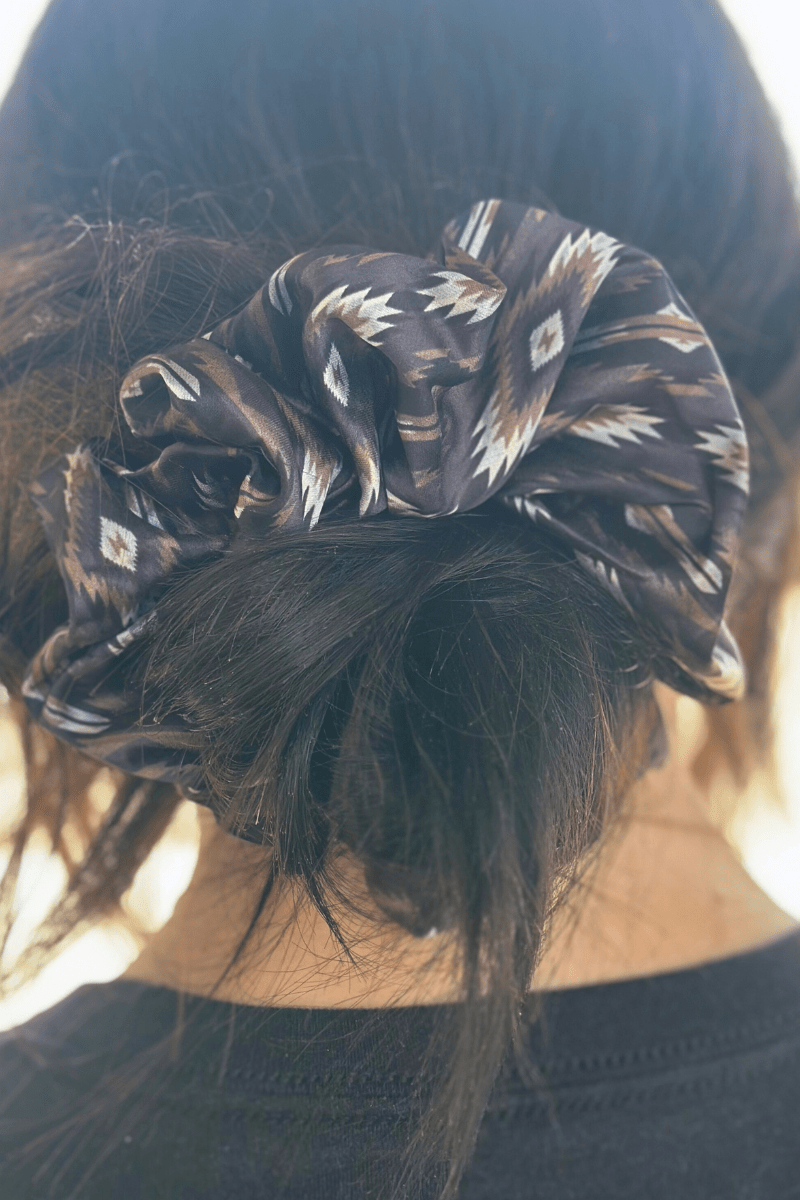 Blackburn Kreek Scrunchie - Cowhide and Conchos