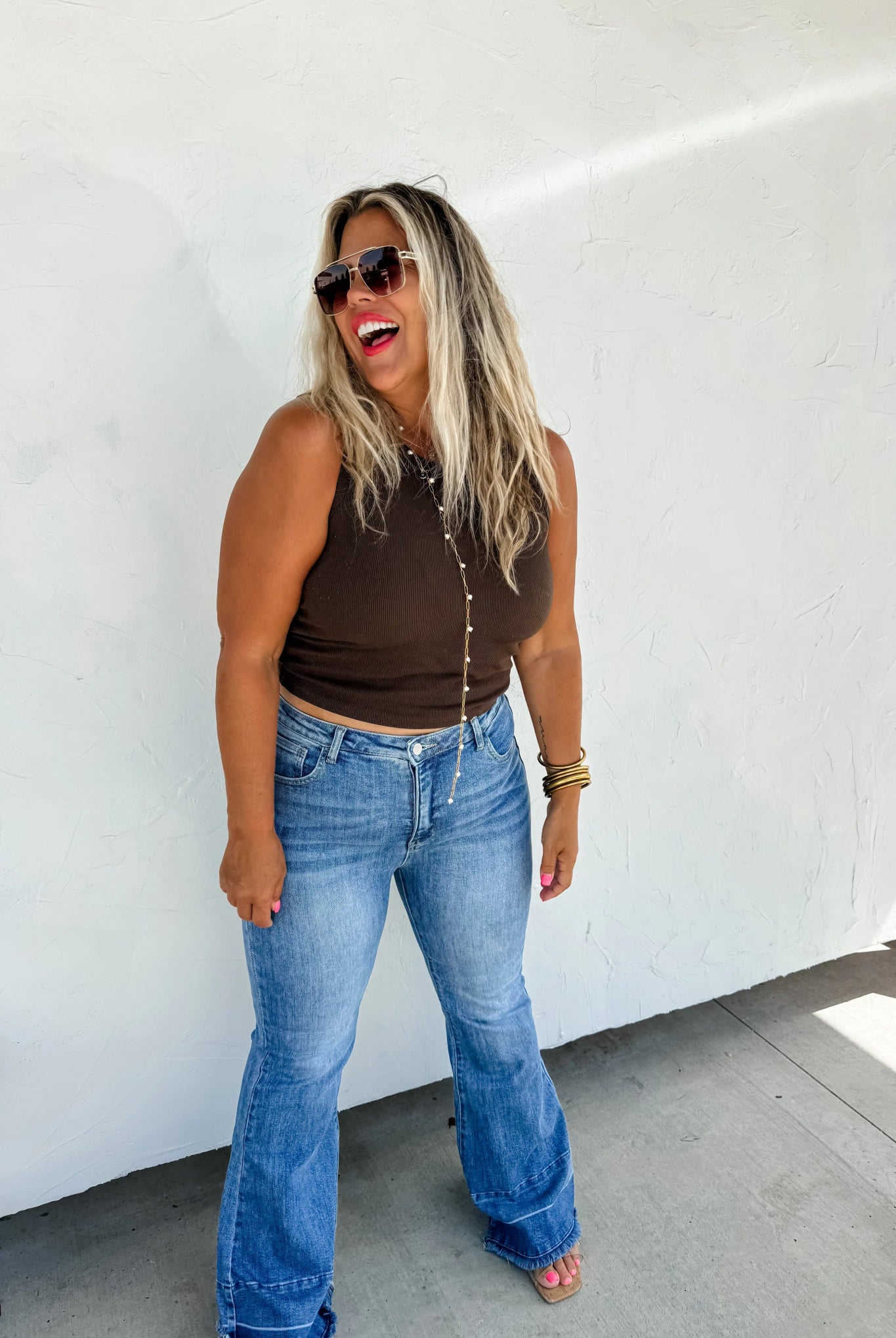 Blakeley Romi Medium Wash Jeans - Size 1, 9 and 13 available - Cowhide and Conchos