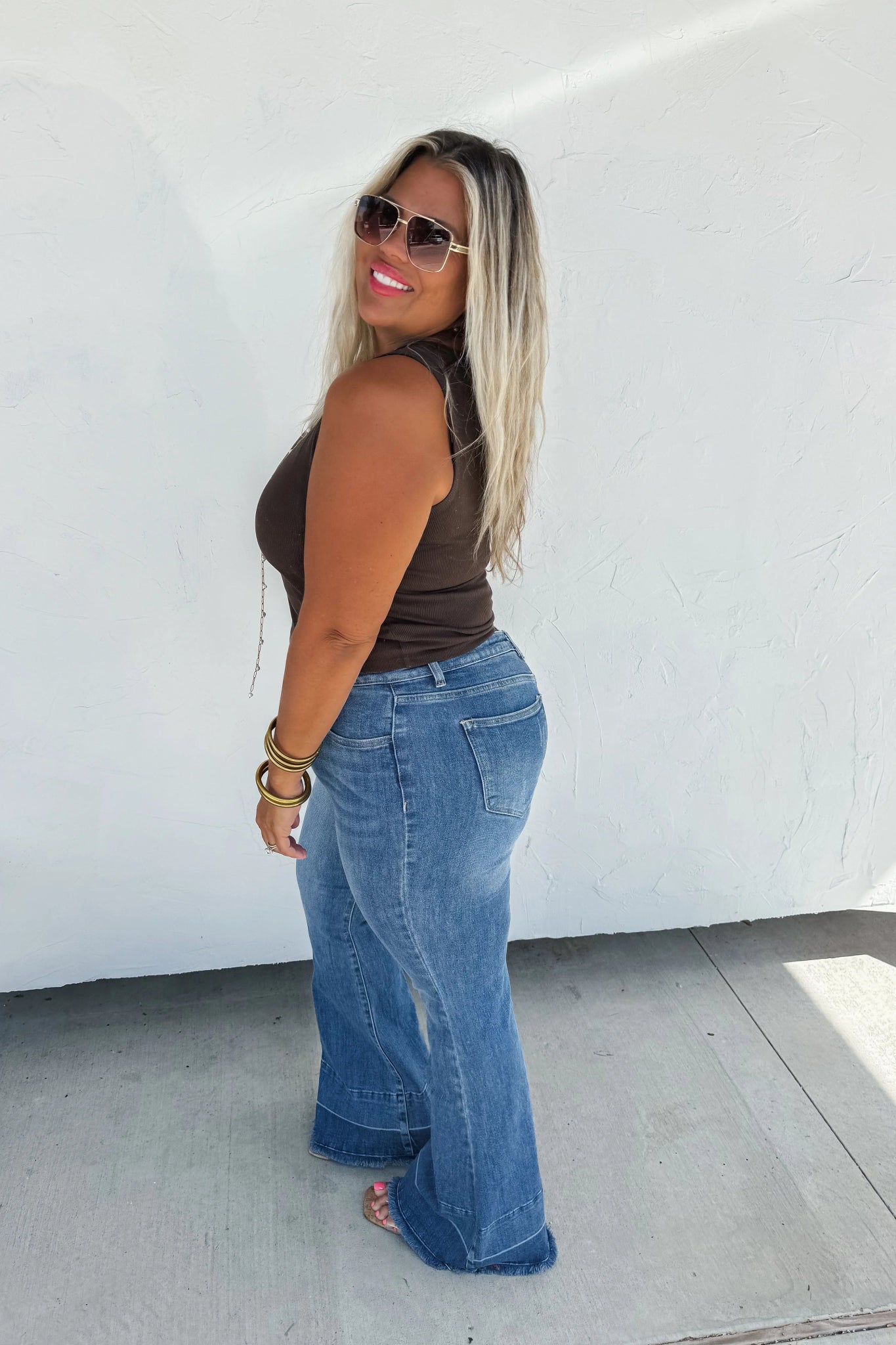 Blakeley Romi Medium Wash Jeans - Size 1, 9 and 13 available - Cowhide and Conchos