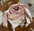 Blush Pink Jacquard - Cowhide and Conchos