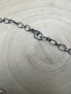 Bobby Johnson Turquoise & Sterling Silver Necklace - Cowhide and Conchos