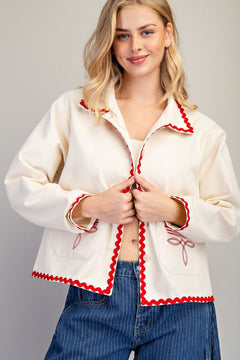 Boot Stitch Embroidered Jacket - Cowhide and Conchos