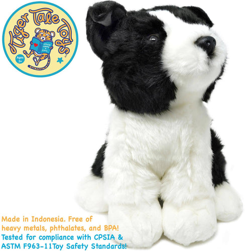 Borna the Border Collie | 11 Inch Stuffed Animal Plush - Cowhide and Conchos