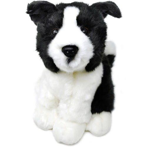 Borna the Border Collie | 11 Inch Stuffed Animal Plush - Cowhide and Conchos