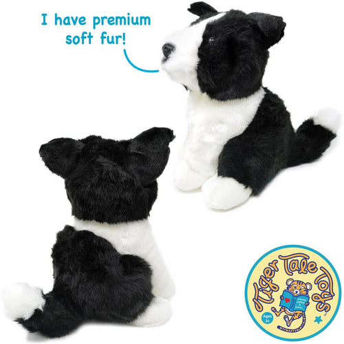 Borna the Border Collie | 11 Inch Stuffed Animal Plush - Cowhide and Conchos