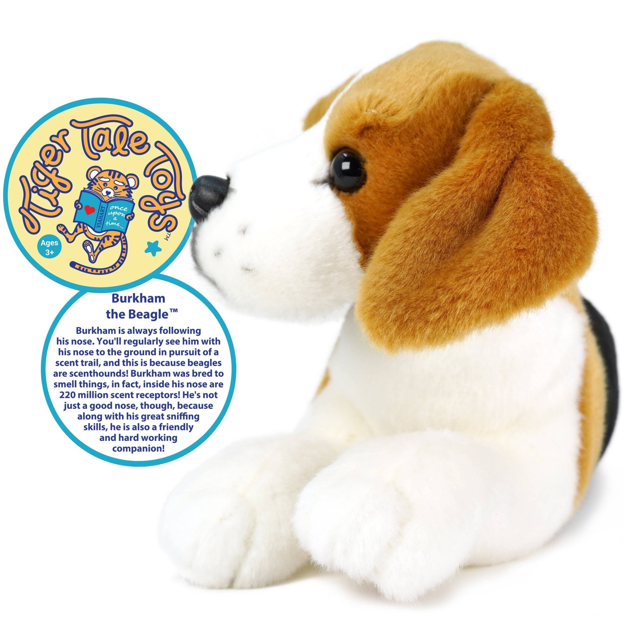 Burkham The Beagle | 14 Inch Stuffed Animal Plush - Cowhide and Conchos