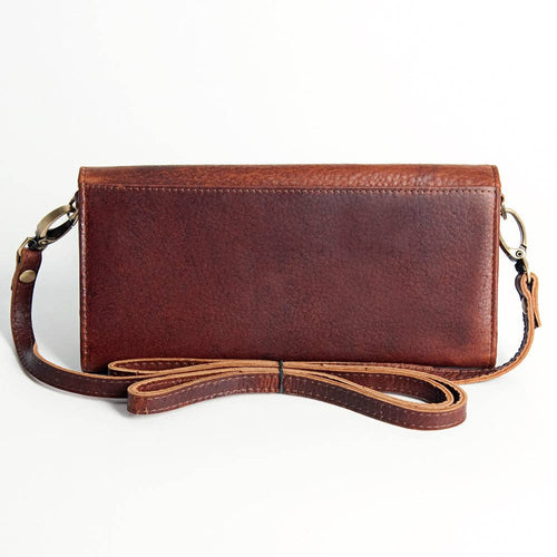 Cactus Fields Genuine Leather Western Bag - Cowhide and Conchos