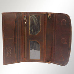 Cactus Fields Genuine Leather Western Bag - Cowhide and Conchos