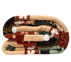 Cascade Ridge Plush Throw Blanket - Cowhide and Conchos