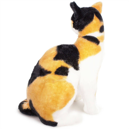 Catalina The Calico Cat | 14 Inch Stuffed Animal Plush - Cowhide and Conchos