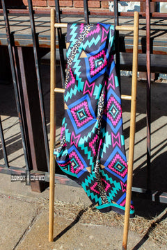 Cheetah Wild Rag - Cowhide and Conchos