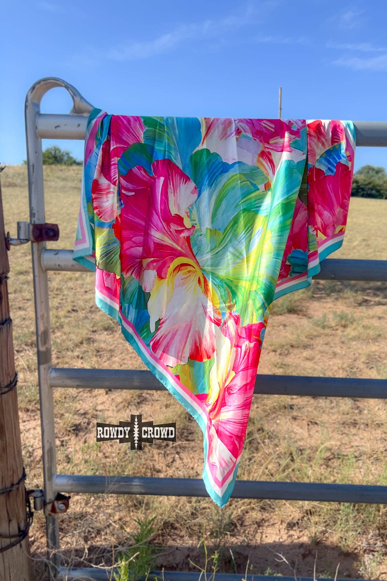 Coastal Wild Rag - Cowhide and Conchos