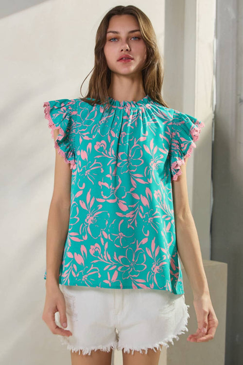 Cotton Candy Printed Top - Cowhide and Conchos