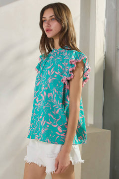 Cotton Candy Printed Top - Cowhide and Conchos