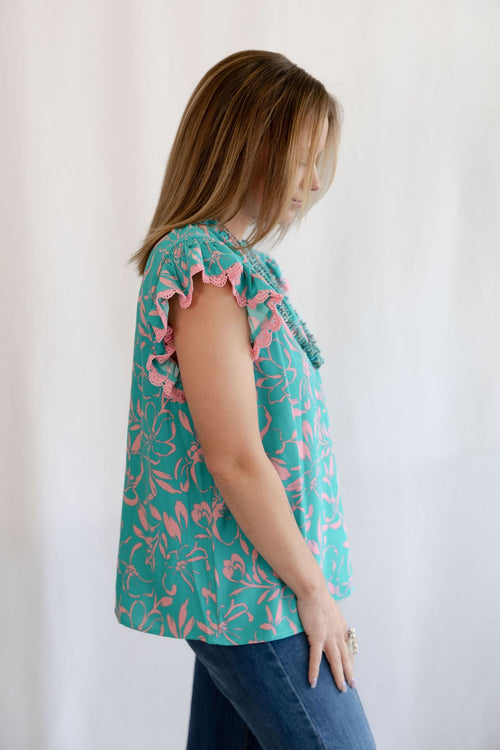 Cotton Candy Printed Top - Cowhide and Conchos