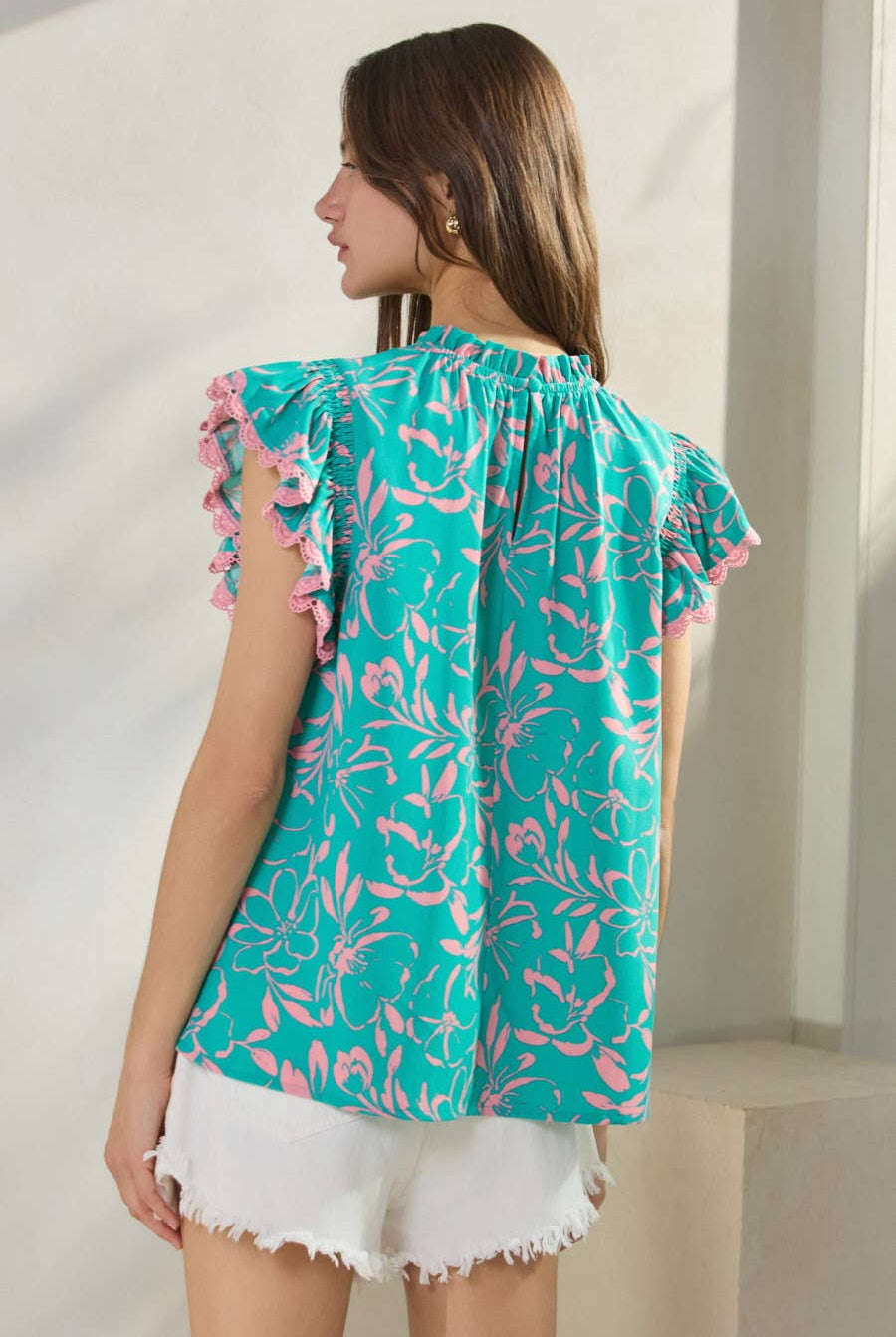 Cotton Candy Printed Top - Cowhide and Conchos
