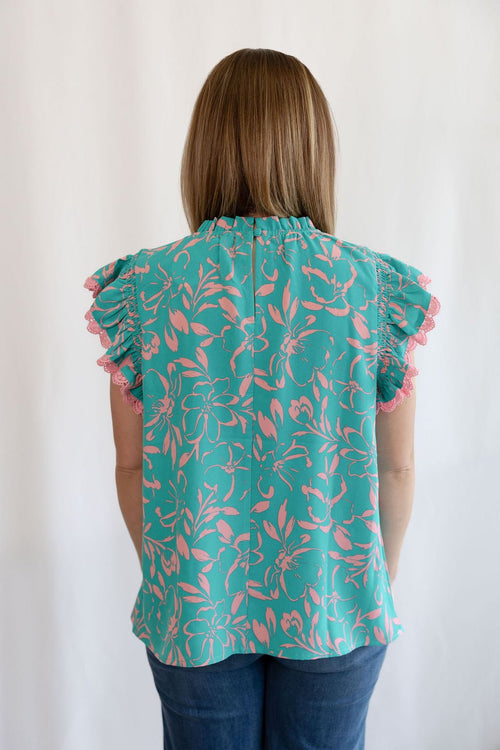 Cotton Candy Printed Top - Cowhide and Conchos