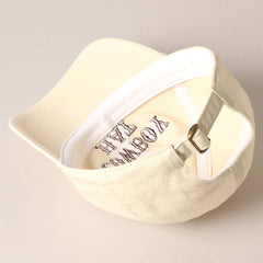 Cowboy Hat Embroidered Baseball Cap - Cowhide and Conchos