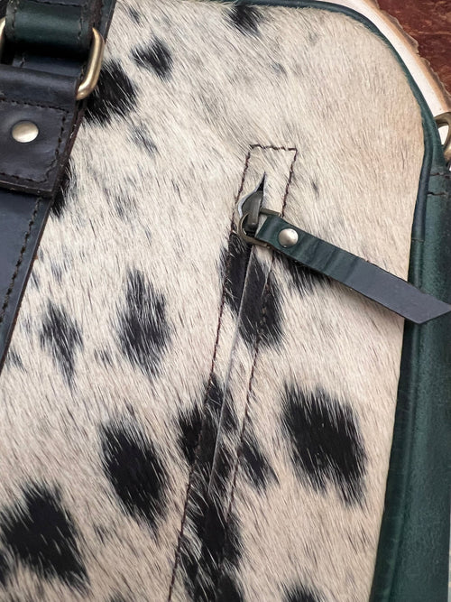 Cowhide laptop Bag - Cowhide and Conchos