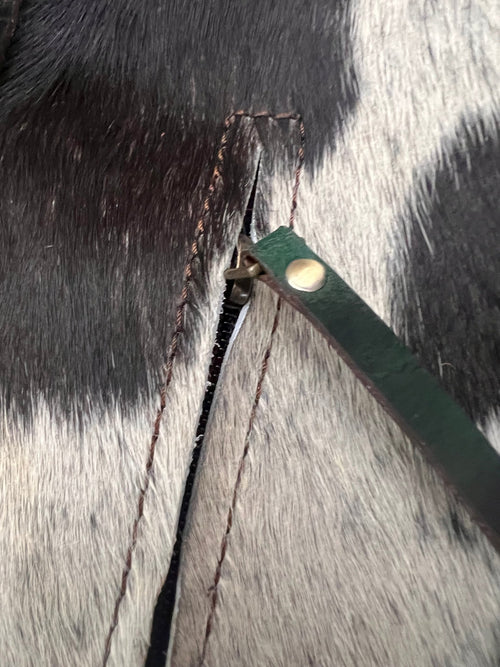 Cowhide laptop Bag - Cowhide and Conchos