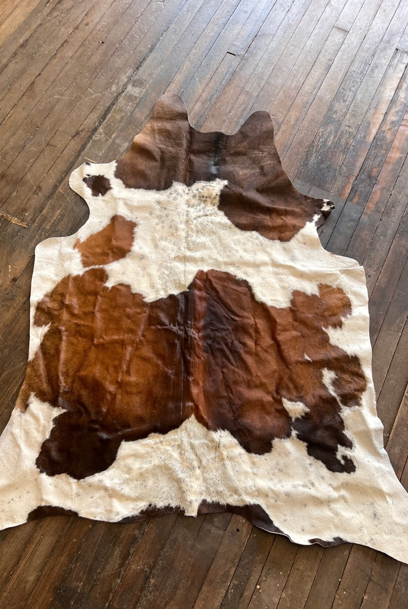 Cowhide Rug1 - 6.5 ft by 4.5 ft. - Cowhide and Conchos