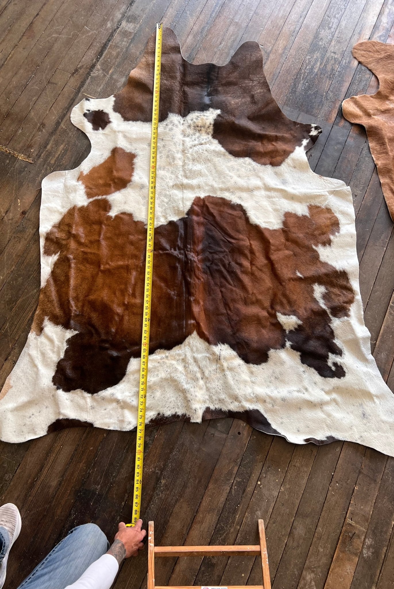 Cowhide Rug1 - 6.5 ft by 4.5 ft. - Cowhide and Conchos